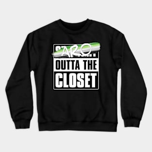 Aro Outta the Closet  - Aromantic Pride Crewneck Sweatshirt